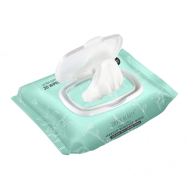 Swiss Beauty Clean & Glow Makeup Remover Wipes | Removes Dirt, Oil & Waterproof Makeup | Hydrating, Nourishing & Refreshing | Ultra-Soft, pH-Balanced & Travel-Friendly