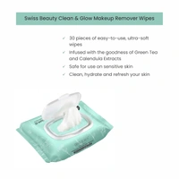 Swiss Beauty Clean & Glow Makeup Remover Wipes | Removes Dirt, Oil & Waterproof Makeup | Hydrating, Nourishing & Refreshing | Ultra-Soft, pH-Balanced & Travel-Friendly