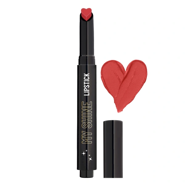 Swiss Beauty My Shine Creamy Coral Love Shade 11 | Lipstick Enriched with Vitamin E| Intense Shine & Long-Lasting | Hydrating, Smooth & Glossy Finish