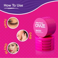 Swiss Beauty Craze Baesic Palette � 6g | 4-in-1 Multi-Face Palette | Versatile Matte & Shimmer Shades | Portable Eyeshadow for On-the-Go Looks | Perfect Matte & Shimmer Combo | Long-Lasting, Rich Pigmented Shades | Shade- Delulu