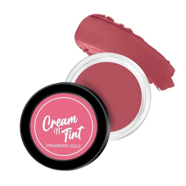 Swiss Beauty Cream N Tint For Lip, Cheek and Eyeshadow 8g | Hydrating Cream | Long lasting and easily blendable | Natural Flushing Glow | Strawberry Sizzle | Shade - 06