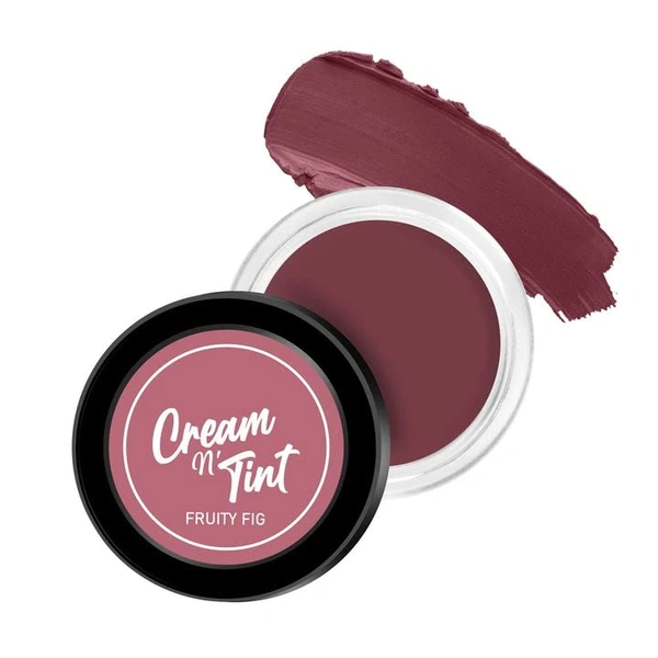 Swiss Beauty Cream N Tint For Lip, Cheek and Eyeshadow 8g | Hydrating Cream | Long lasting and easily blendable | Natural Flushing Glow | Fruity Fig | Shade - 04