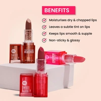 Swiss Beauty Pink Macaroon Tint Me On Lip Balm 3.5g | 2-in-1 Tinted Lip Care with Cocoa Butter | Hydrates & Heals Dry Lips | Subtle Color & Pleasant Fragrance