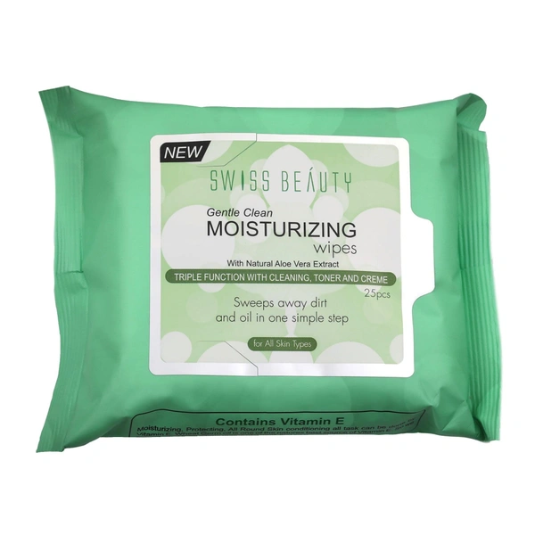 Swiss Beauty Daily Essentials Makeup Remover Cleansing Wet Wipes with Aloevera | Gentle, Hydrating & Effective | Waterproof Makeup Removal | No Rinsing Required