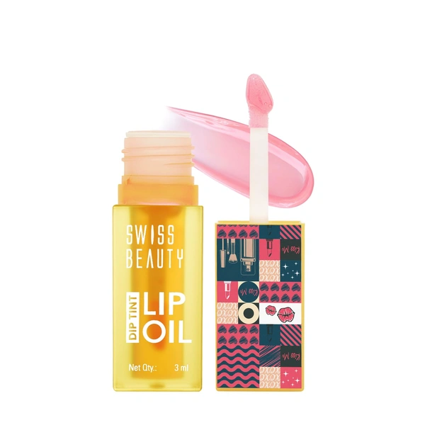 Swiss Beauty Dip Tint Colour Lip Oil - Kiwi | Infused with pH-based blend | Colour-Changing lip oil | Long-lasting hydration with Vitamin E | Glossy Finish | Repairs Chapped lips