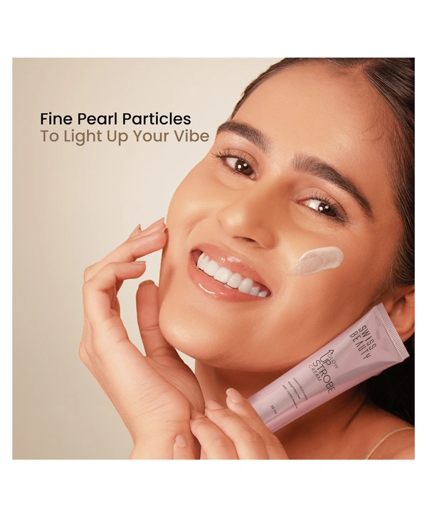 Swiss Beauty Glow Up Strobe Cream 02 Moonlit Glow | Dewy Hydrating Illuminating Cream for Radiant Glow | Lightweight, Blendable Highlighting Base for Instant Luminosity