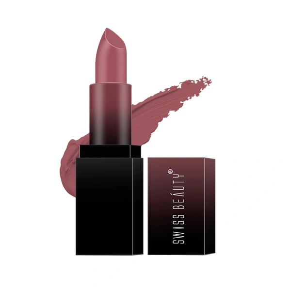 Swiss Beauty HD Matte Lipstick 3.5g | Mauve Blush 07| Suitable For All Skin Tones