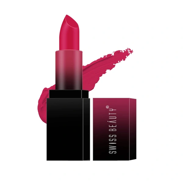 Swiss Beauty HD Matte Lipstick 3.5g | Pink Up 15| Suitable For All Skin Tones