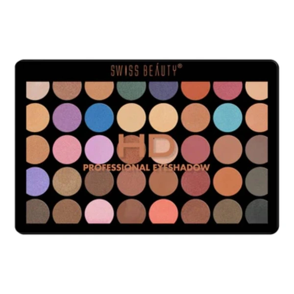 Swiss Beauty HD Professional Eyeshadow Palette No 2 48g | Pigmented Colors | Versatile | High-Definition Formula | Stunning Eye Looks |Long Lasting | Easily Blendable
