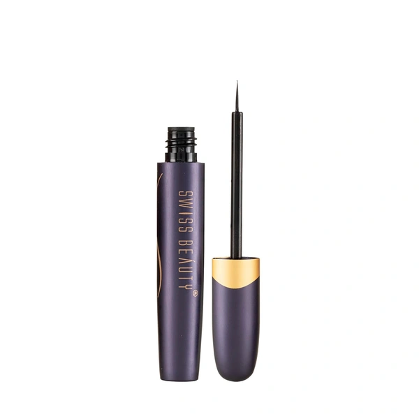 Swiss Beauty Hi-tech Super Line Eyeliner | Waterproof, Bold Black Formula | Smudge-Proof Eyes | Quick-Drying | Long-Lasting | Easy to Use | Black - 5.5ml