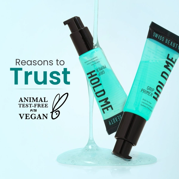 Swiss Beauty Hold Me Grip Primer 24ml for Girls | Long-lasting Makeup Base & Smooth Skin Finish | Hydrating & Pore-Minimizing Primer for All Skin Types