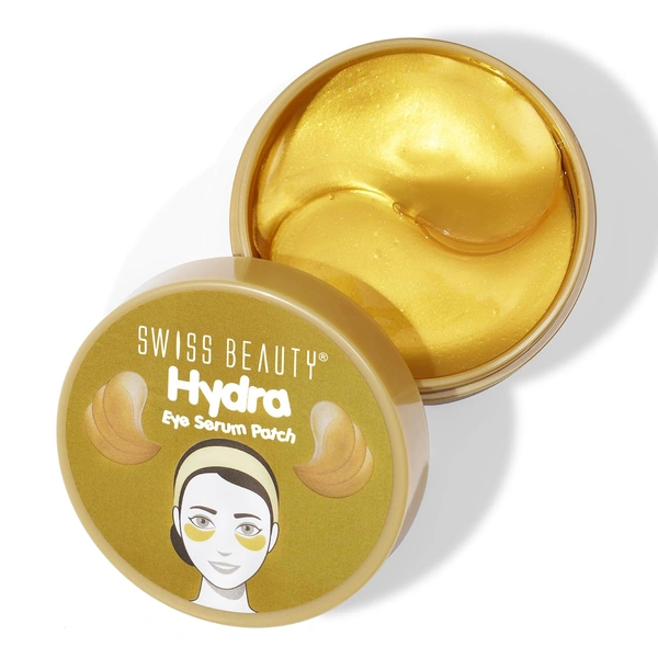 Swiss Beauty Hydra Eye Serum Patch 60pcs | Anti-Aging | Hydrating & Brightening Eye Care | Reduce Fine Lines And Wrinkles | Treats Dark Circles | Shade - Gold