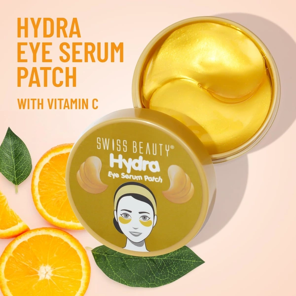 Swiss Beauty Hydra Eye Serum Patch 60pcs | Anti-Aging | Hydrating & Brightening Eye Care | Reduce Fine Lines And Wrinkles | Treats Dark Circles | Shade - Gold