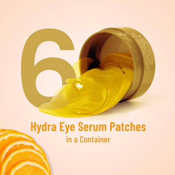 Swiss Beauty Hydra Eye Serum Patch 60pcs | Anti-Aging | Hydrating & Brightening Eye Care | Reduce Fine Lines And Wrinkles | Treats Dark Circles | Shade - Gold