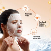 Swiss Beauty Illuminating Sheet Mask 20ml | With Rice Water & Niacinamide | Serum-infused Sheet mask | Minimizes open pores | Purifies & Reduces Excess Oils | Smooth & Clear Skin | Radiant skin mask | 20ml