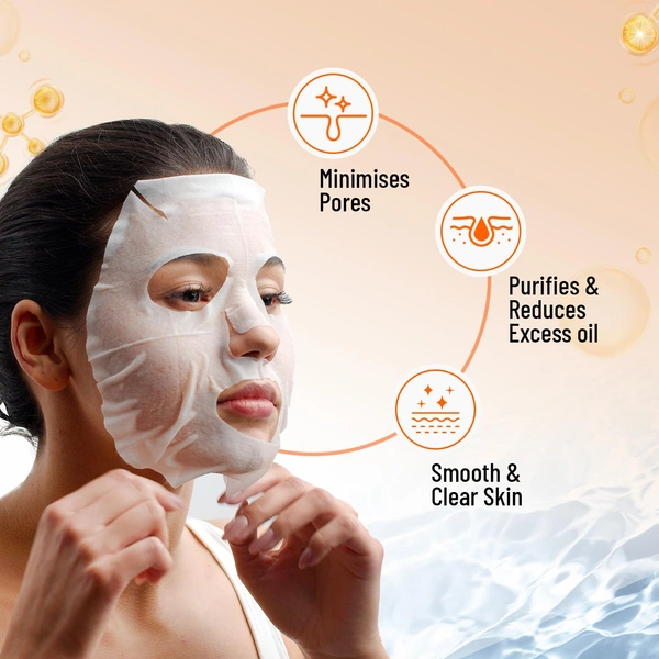 Swiss Beauty Illuminating Sheet Mask 20ml | With Rice Water & Niacinamide | Serum-infused Sheet mask | Minimizes open pores | Purifies & Reduces Excess Oils | Smooth & Clear Skin | Radiant skin mask | 20ml