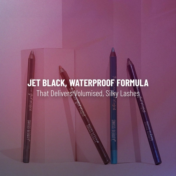 Swiss Beauty Intense Gel Kajal Turquoise 1.2g | Long-Lasting | Eye Makeup