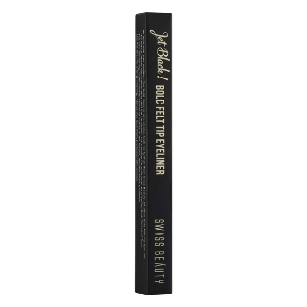 Swiss Beauty Jet Black Eyeliner 1.2ml | Travel Friendly