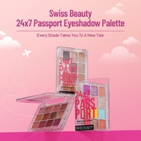 Swiss Beauty Grand Arrival Party 24/7 Passport Eyeshadow Palette 03, with 12 Highly Pigmented Shades | Matte, Shimmer & Glitter Finishes | Long-Lasting & Travel-Friendly