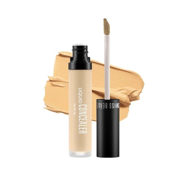 Swiss Beauty Liquid Concealer 6g Shade-Yellow|Full Coverage|Hide Blemishes at One Strock With Matt Finsh|Ligh Weight Concealer