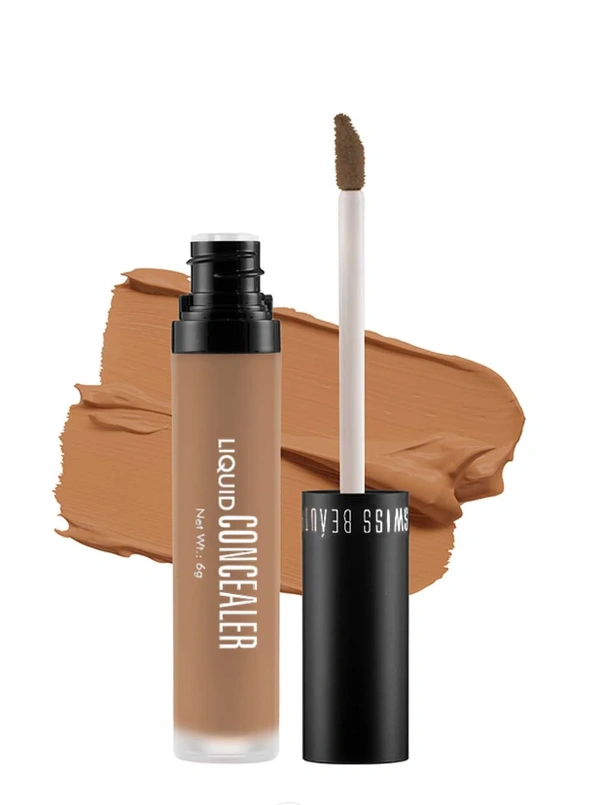Swiss Beauty Liquid Light Weight Concealer With Full Coverage |Easily Blendable Concealer For Face Makeup , 6g