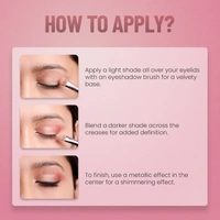 Swiss Beauty Lustre Eyeshadow Palette | Matte, Shimmer, and Metallic Palette | With 4 Highly Pigmented Shades | Long-Lasting | Blendable Eyeshadow | For All Skin Types | Shade- Rose n Petals | 5g