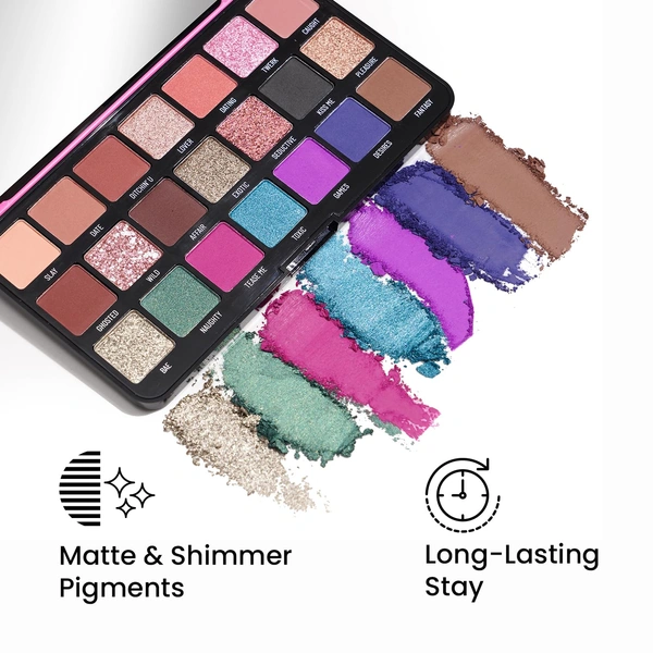 Swiss Beauty Major One Eyeshadow Palette | with 21 Highly blendable shades | Bold & Pigmented Palette | Blend of Mattes, Metallics and Shimmers | Versatile eyeshadow palette | Long-Lasting | 20g