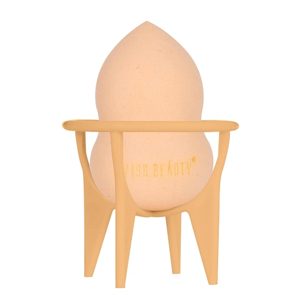 Swiss Beauty Makeup Blender Shade - 01 | Makeup Buddy Beauty Blender | Blender for Flawless Application | High Definition Finish | Airbrushed finish sponge | Smooth, Streak-Free Finish | Wet and dry makeup tool | Shade - 01