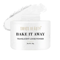 Swiss Beauty Makeup Loose Powder Transparent 28g | Bake It Away Translucent Loose Powder | Lightweight | Control Oils | Long-Lasting Wear | Flawless makeup setting | Shade - Transparent | 28g