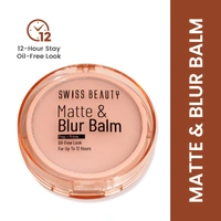 Swiss Beauty Matt & Blur Balm Prep + Prime | Oil-Free, Shine-Control | Pore-Blurring & Lightweight | Long-Lasting Matte Finish | Up to 12-Hour Wear