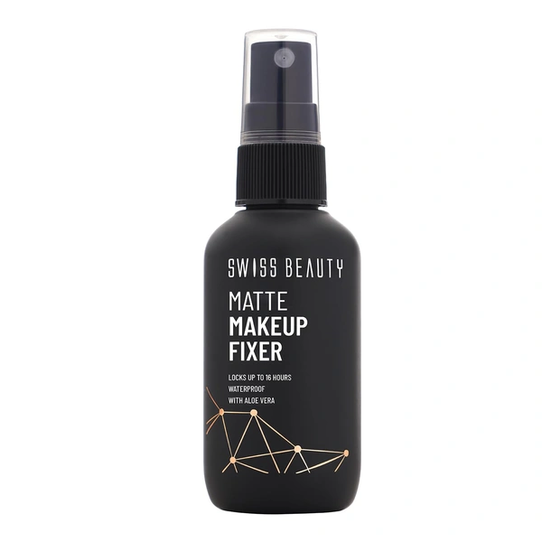 Swiss Beauty Matte Makeup Fixer 70ml| Long-Lasting, Oil-Control & Lightweight | Smudge-Proof & Waterproof | Matte Finish | Enriched with Aloe Vera & Vitamin E