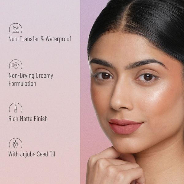 Swiss Beauty Non Transfer Waterproof Lipstick 3g | Spice Nude 430 | Easy To Use