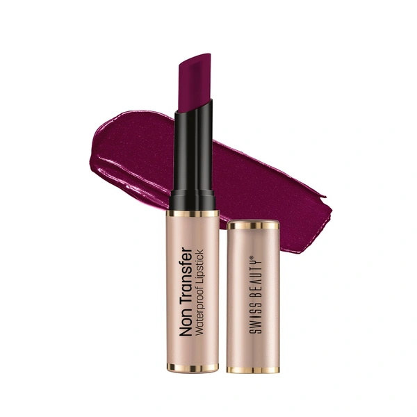 Swiss Beauty Non Transfer Waterproof Lipstick 3g | Burgundy 422 | Easy To Use