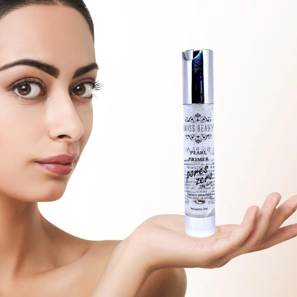 Swiss Beauty Pearl Primer Pores Zero 30ML | Lightweight, Hydrating & Pore-Minimizing | Smooth, Flawless Base for Long-Lasting Makeup | Oil-Free & Non-Greasy Formula