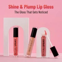 Swiss Beauty Peach Shade Shine & Plump Lip Gloss, Glass-like Shine | Non-Sticky, Smooth & hydrating Formula | Nourishing Formula for Fuller, Glossy Lips