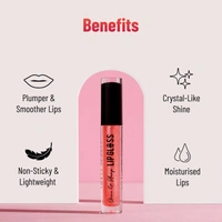 Swiss Beauty Peach Shade Shine & Plump Lip Gloss, Glass-like Shine | Non-Sticky, Smooth & hydrating Formula | Nourishing Formula for Fuller, Glossy Lips
