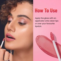 Swiss Beauty Peach Shade Shine & Plump Lip Gloss, Glass-like Shine | Non-Sticky, Smooth & hydrating Formula | Nourishing Formula for Fuller, Glossy Lips