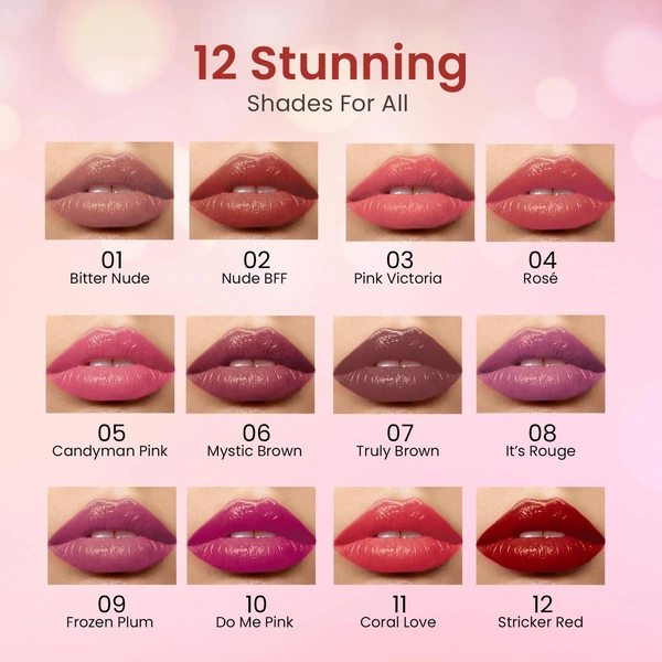 Swiss Beauty My Shine Creamy Lipstick Candyman Pink Shade 05 | Enriched with Vitamin E| Intense Shine & Long-Lasting | Hydrating, Smooth & Glossy Finish