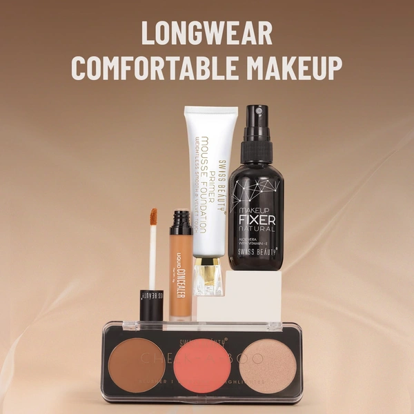 Swiss Beauty Primer Mousse Foundation 30ml | Weightless Smooth & Velvet Touch | 2 - in 1 Primer & Foundation | Oil-free look | Flawless Matte Finish & Pore Minimizing Coverage | Shade - 06 ( Being )