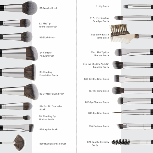Swiss Beauty Professional Brush Set 20pcs | High Quality Bristles