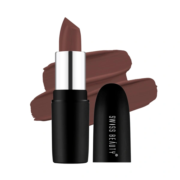 Swiss Beauty Pure Matte Lipsticks 3.8g | Expresso 226 | Creamy Matte - 1