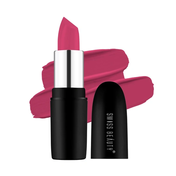 Swiss Beauty Pure Matte Lipsticks 3.8g | Pink Blossom 209 | Creamy Matte - 1