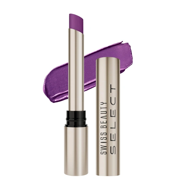 Swiss Beauty Select High On Shine Creamy Lipstick 06 Admirer Plum| Mirror-Shine Glossy Finish | Creamy Hydrating Formula with Vitamin E