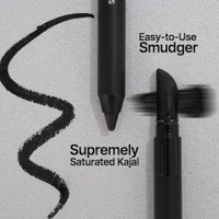 Swiss Beauty Select Single Swipe Kohl Kajal 1.2gm | Intense Black | 16Hr Long Stay | Waterproof & Smudge Proof | Creamy Smooth Kajal with Smudger