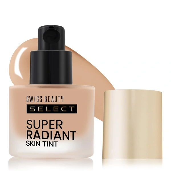 Swiss Beauty Select Super Radiant Hydrating Liquid Skin Tint 30g, Shade 03 Sand Glow With Hyaluronic Acid | Lightweight Makeup for Natural Dewy Radiant Glow