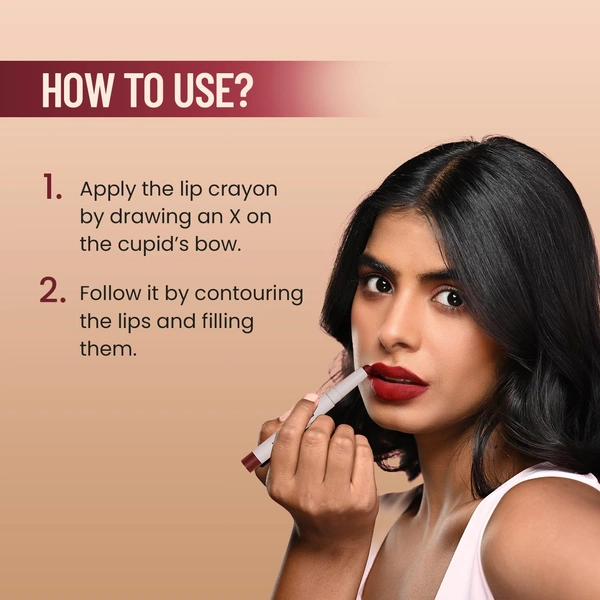 Swiss Beauty Matte Cat Lip Crayon 03 Brick Shell with Vitamin E & Jojoba Oil | Highly Pigmented | Matte Finish & 8 Hour Stay | Smudge-proof & waterproof