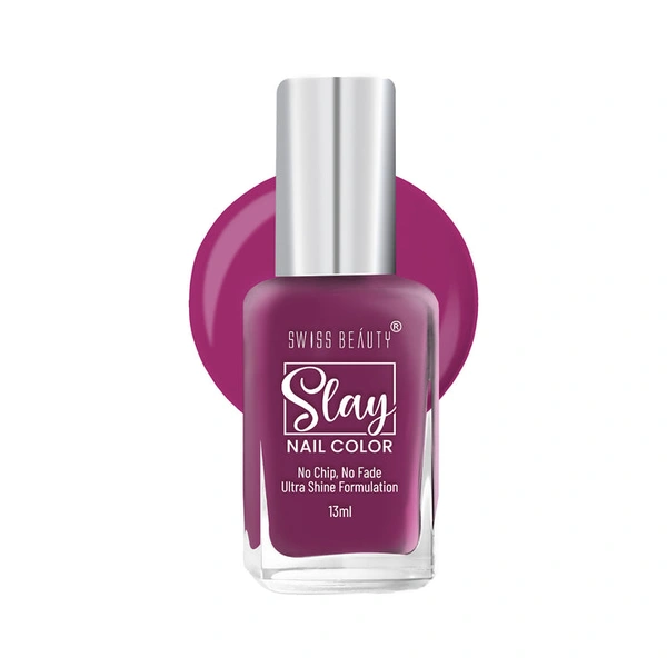 Swiss Beauty Slay Nail Colour 13ml | Raspberry 12 | Ultra Shine Formulation