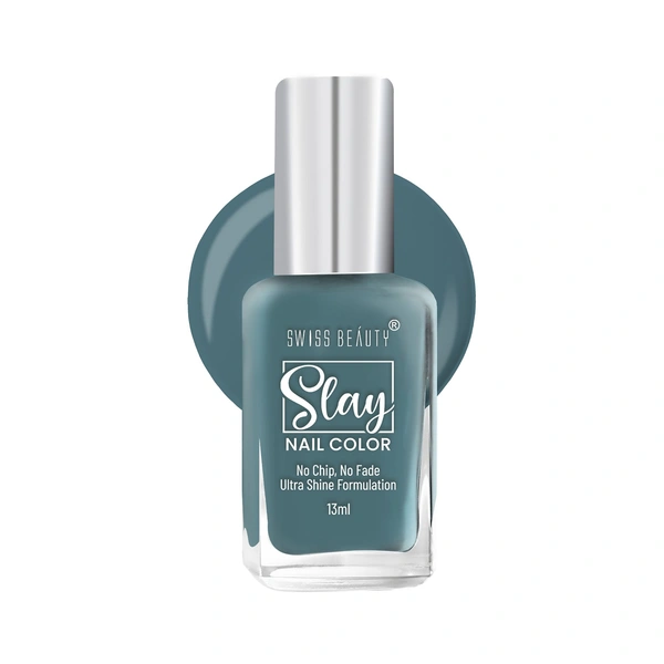 Swiss Beauty Slay Nail Colour 13ml | Tropical Green 42 | Ultra Shine Formulation
