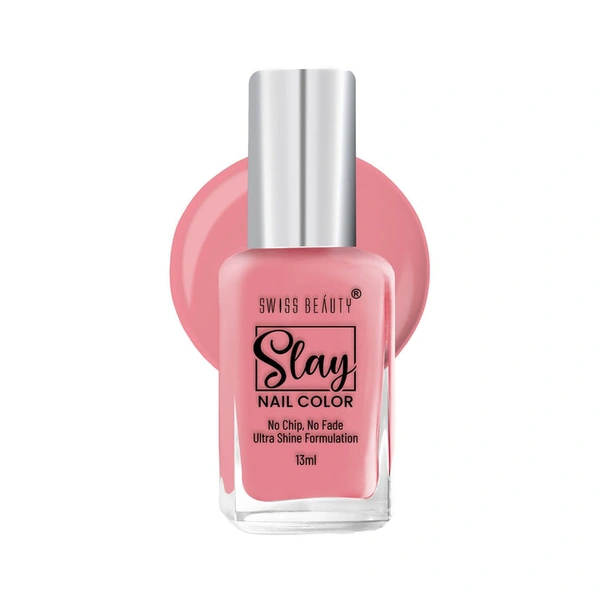 Swiss Beauty Slay Nail Colour 13ml | Top Mauve 66 | Ultra Shine Formulation