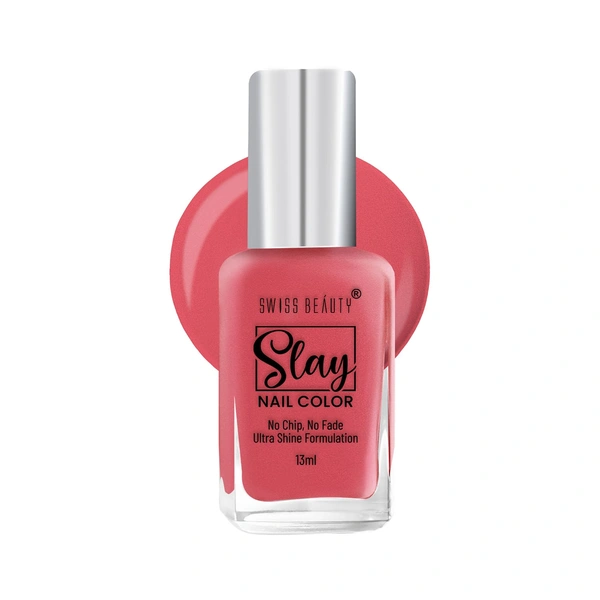 Swiss Beauty Slay Nail Colour 13ml | Magenta Rush 68 | Ultra Shine Formulation